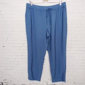 NEW LOFT casual drawstring waist pants size L blue